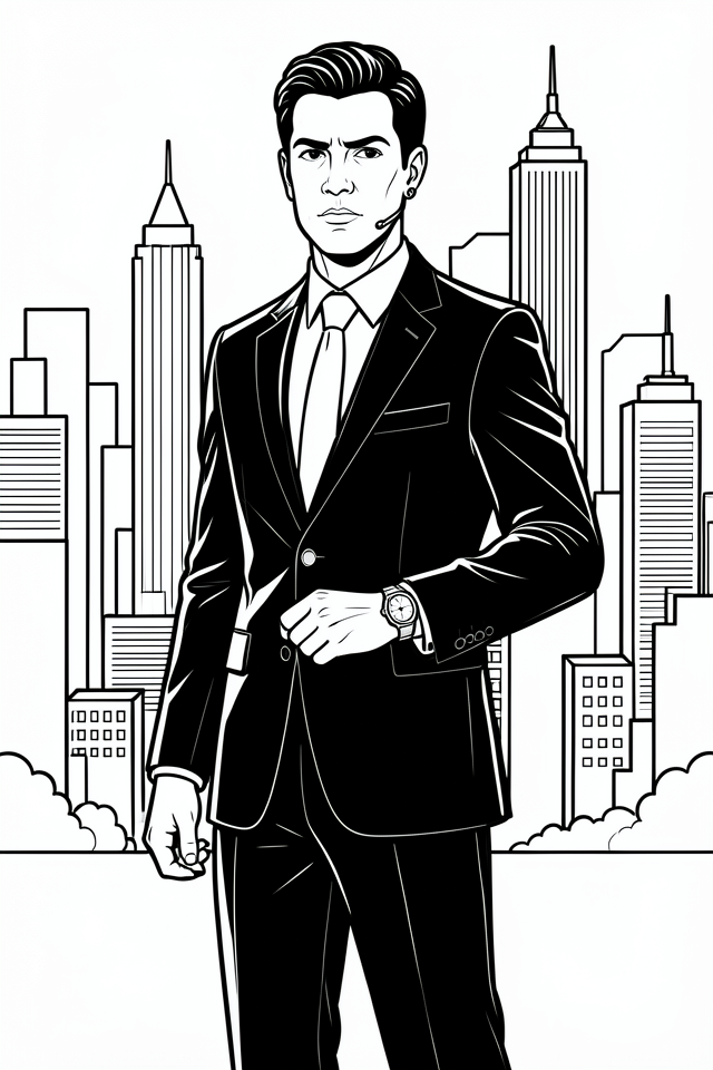 agente secreto Dibujo para colorear agente secreto