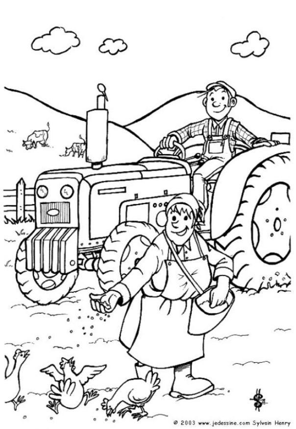 agricultor Dibujo para colorear agricultor