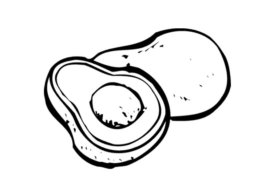 Dibujo para colorear aguacate