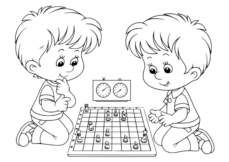 ajedrez 2 Dibujo para colorear ajedrez 2