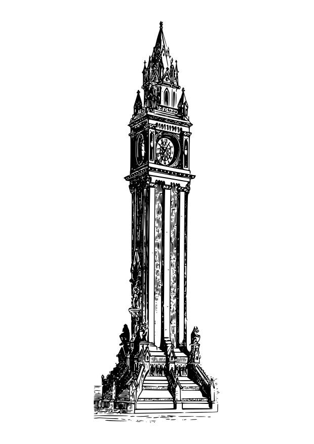 albert memorial Dibujo para colorear albert memorial