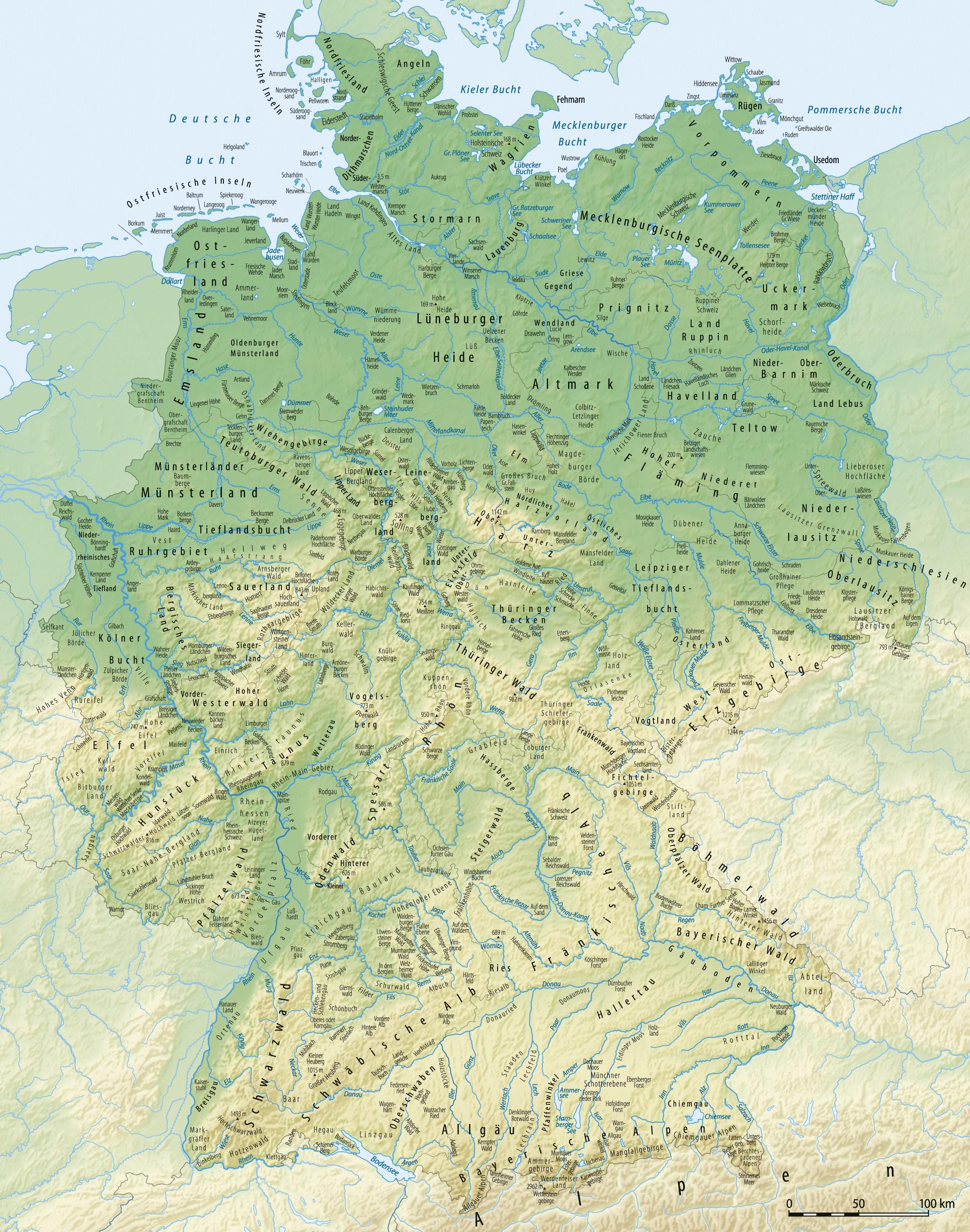 alemania - orografAa Imagen alemania - orografAa
