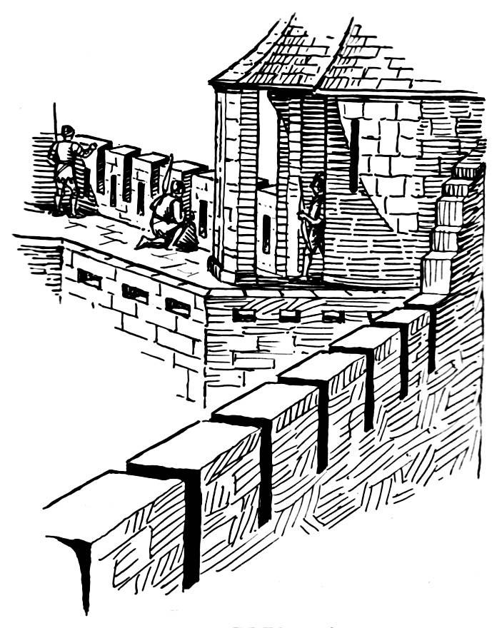 almenas Dibujo para colorear almenas