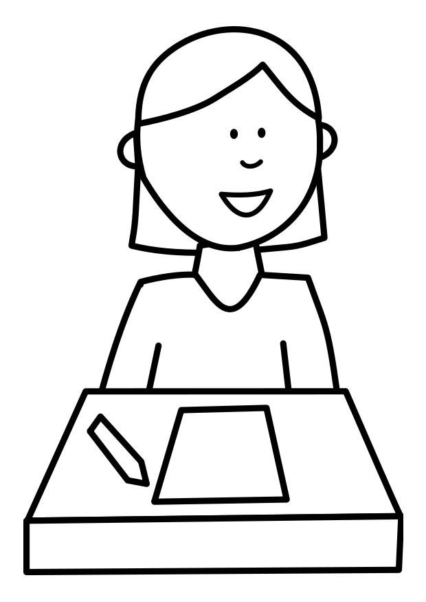 alumna Dibujo para colorear alumna