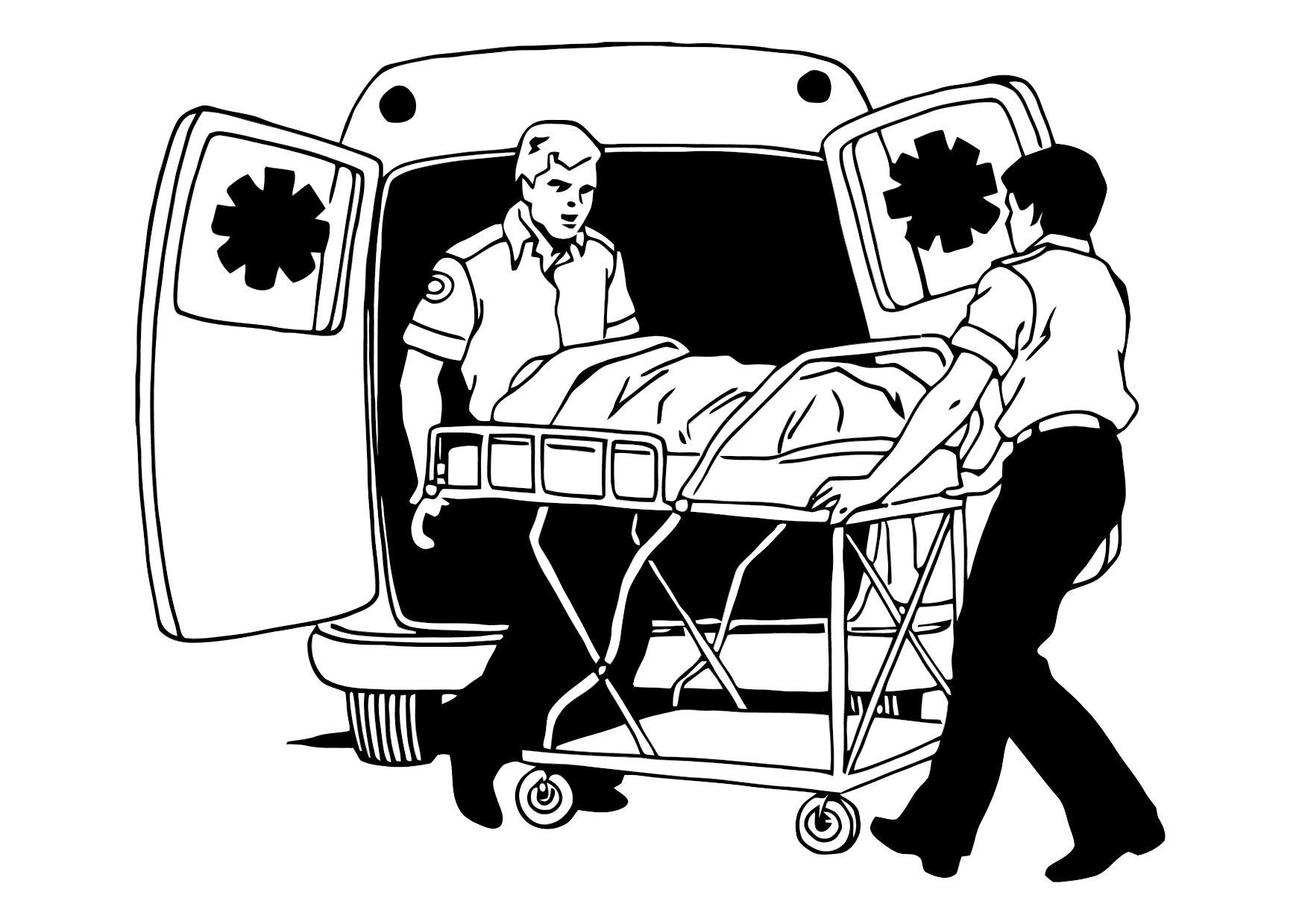 ambulancia Dibujo para colorear ambulancia
