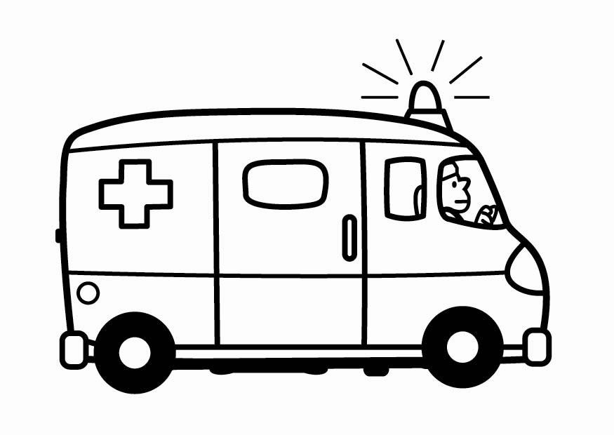 ambulancia Dibujo para colorear ambulancia