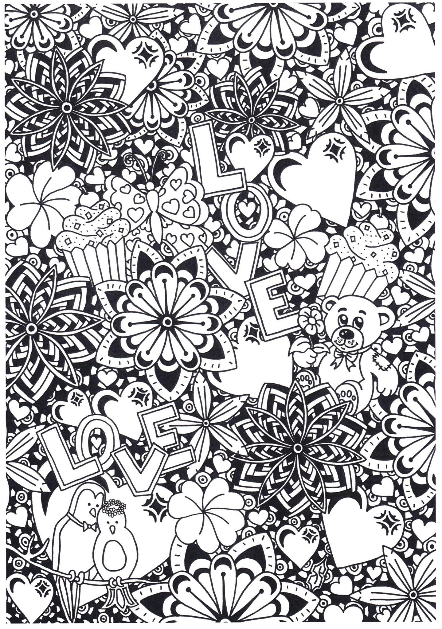 amor Dibujo para colorear amor