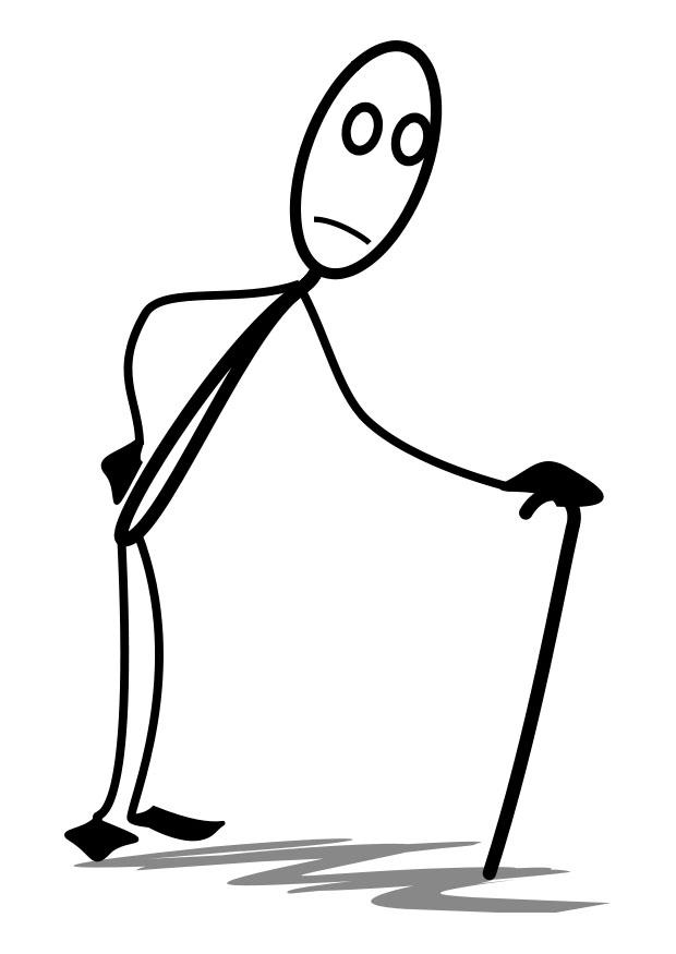 anciano Dibujo para colorear anciano
