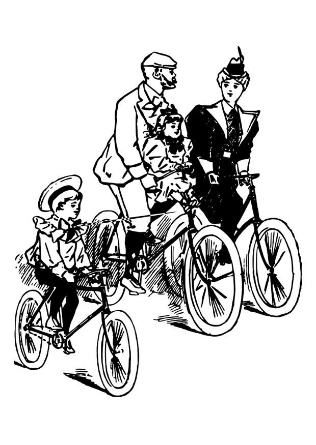 andar en bicicleta Dibujo para colorear andar en bicicleta
