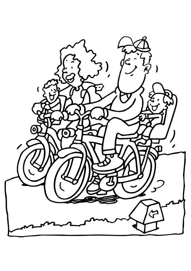 andar en bicicleta Dibujo para colorear andar en bicicleta