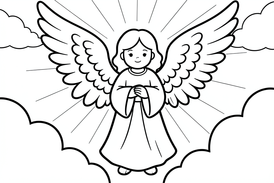 A¡ngel Dibujo para colorear A¡ngel