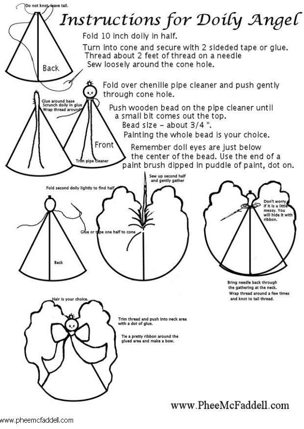 Angel doily Dibujo para colorear Angel doily