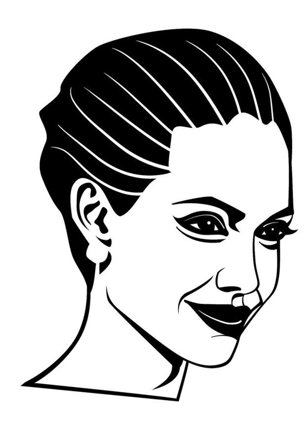 angelina jolie Dibujo para colorear angelina jolie