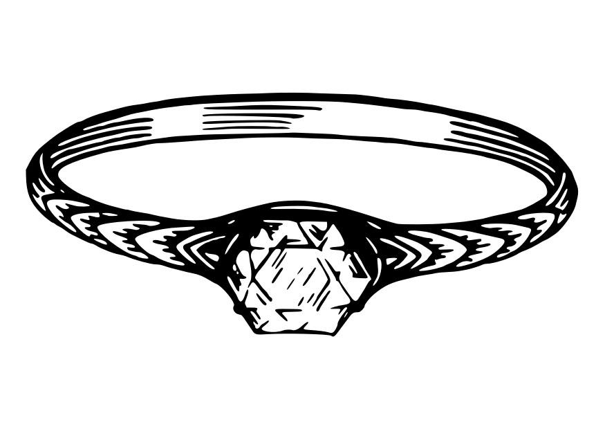anillo Dibujo para colorear anillo