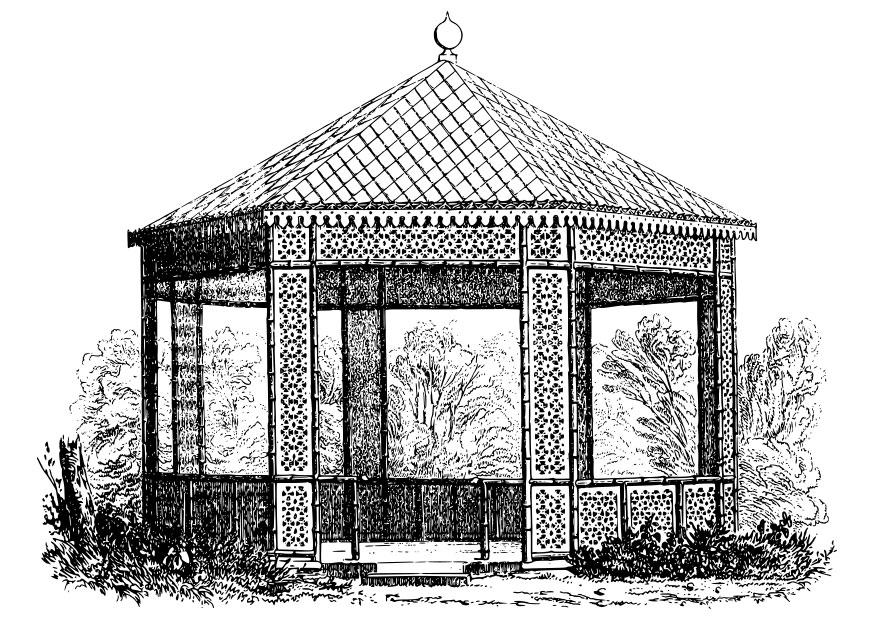 Dibujo para colorear antiguo pabellA³n