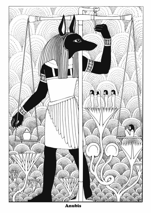 anubis Dibujo para colorear anubis
