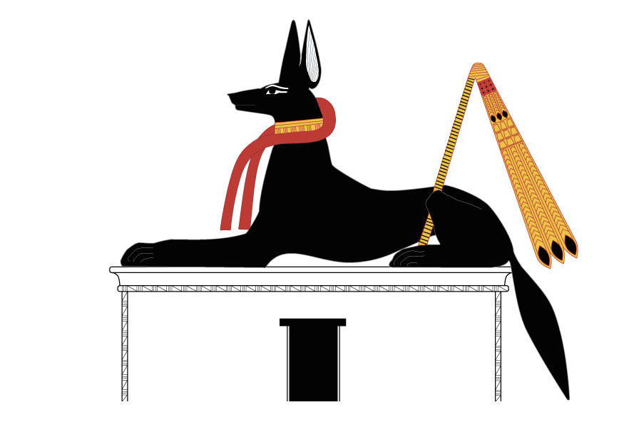 anubis en postura de defensa Imagen anubis en postura de defensa