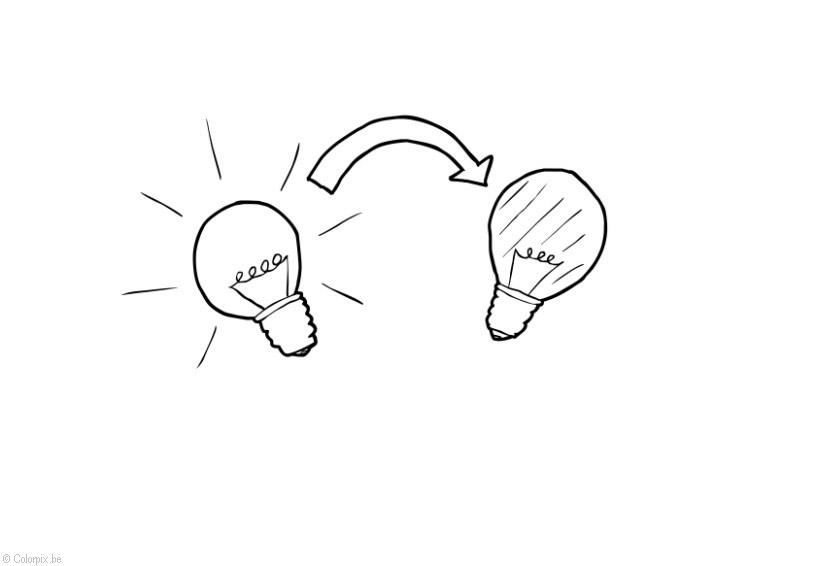 apagar la luz - ahorro de energAa Dibujo para colorear apagar la luz - ahorro de energAa