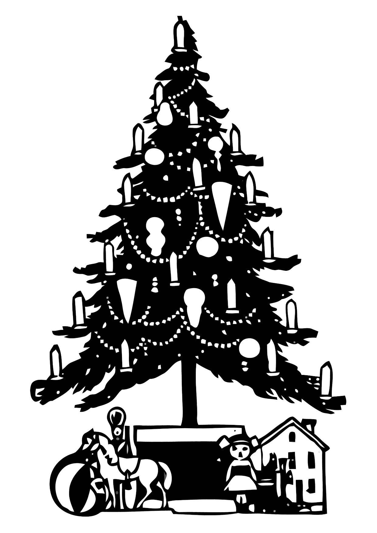 Arbol de navidad Dibujo para colorear Arbol de navidad