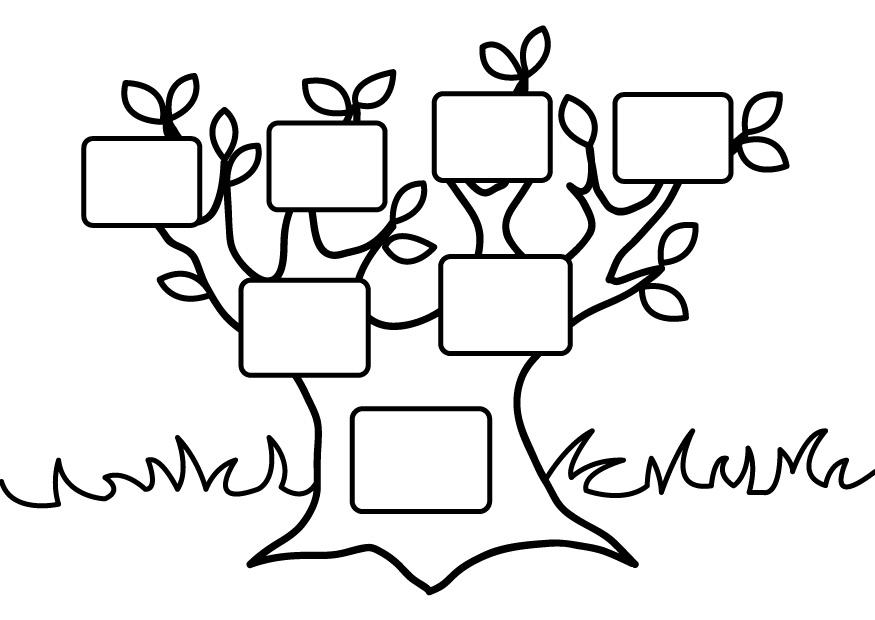 A¡rbol genealA³gico vacAo Dibujo para colorear A¡rbol genealA³gico vacAo