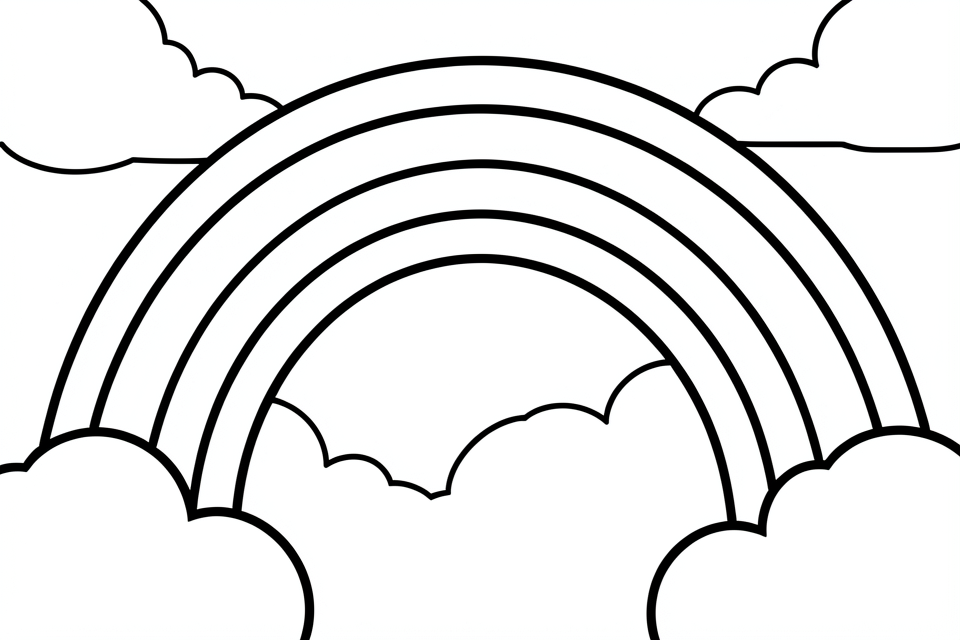 Dibujo para colorear arcoA­ris