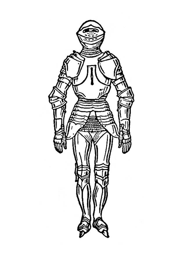 armadura Dibujo para colorear armadura
