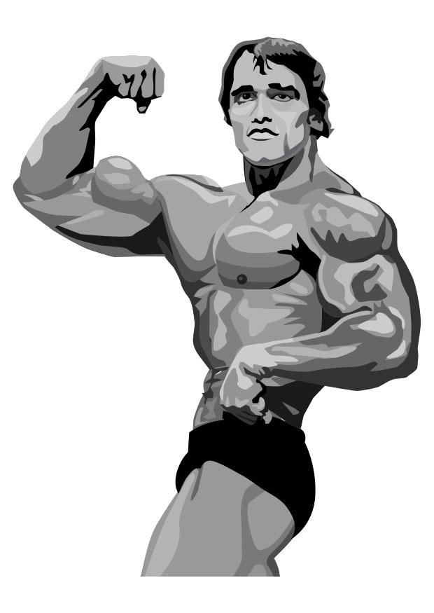Dibujo para colorear arnold schwarzenegger
