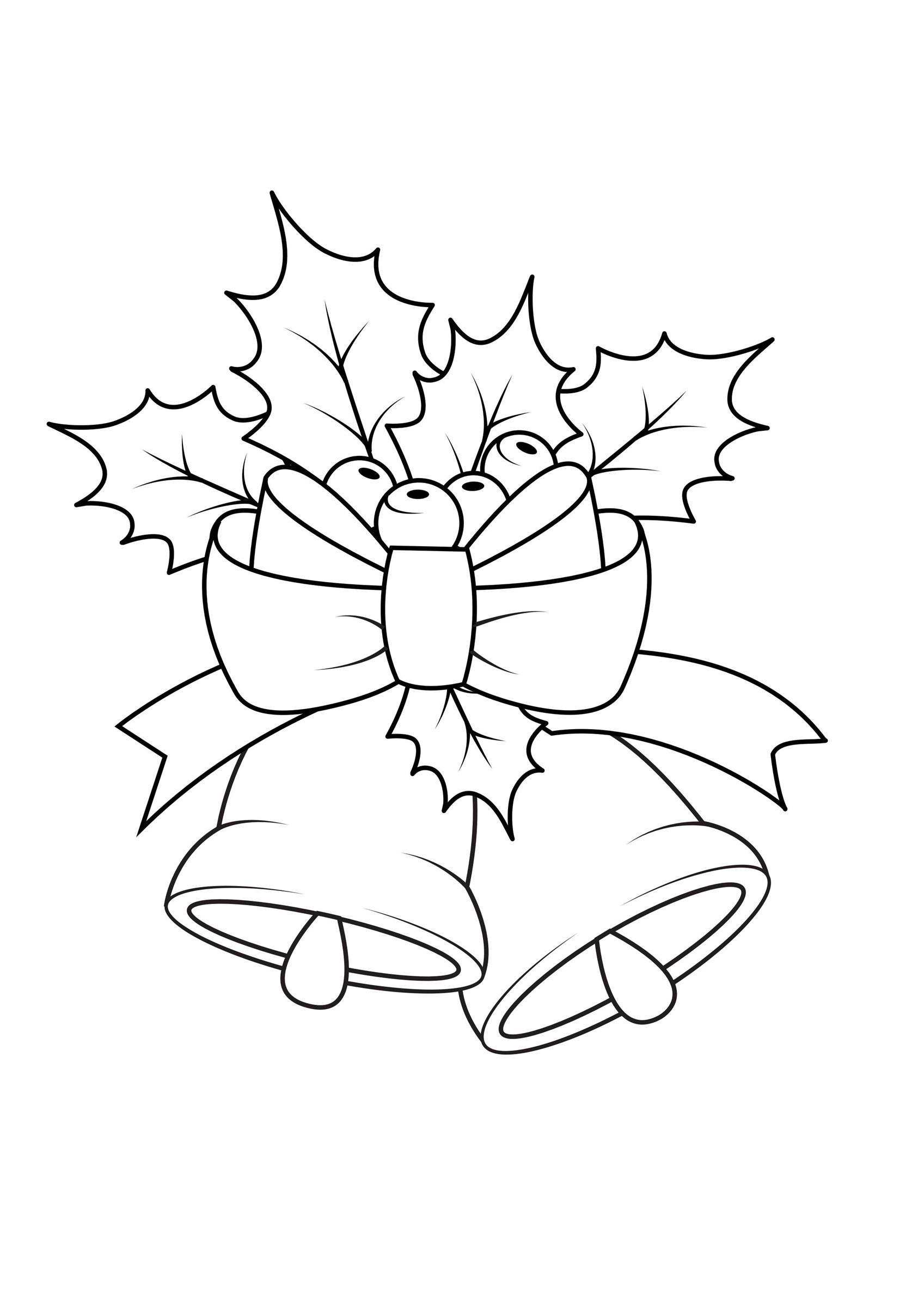 Dibujo para colorear arreglo de navidad