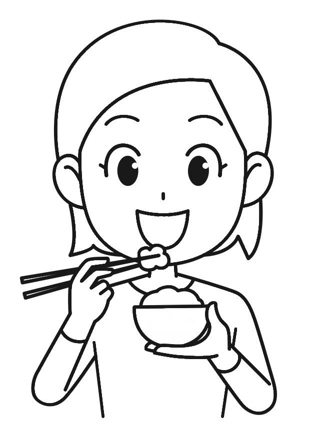 arroz Dibujo para colorear arroz