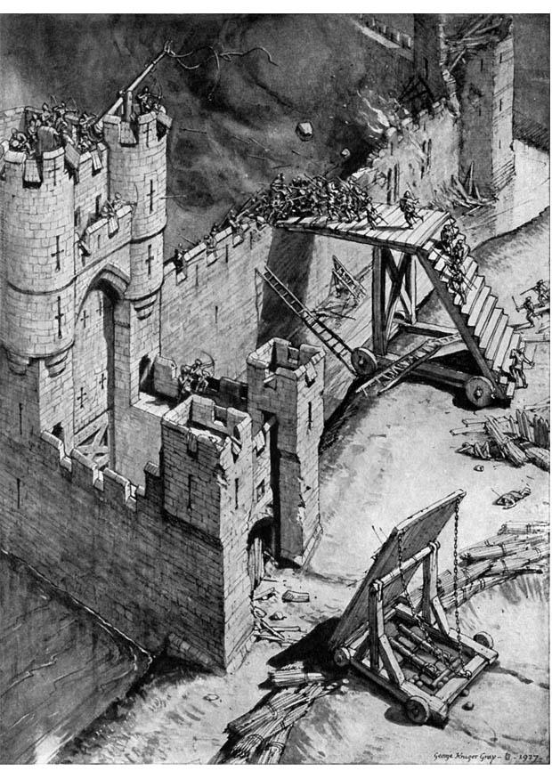 asalto de un castillo Dibujo para colorear asalto de un castillo