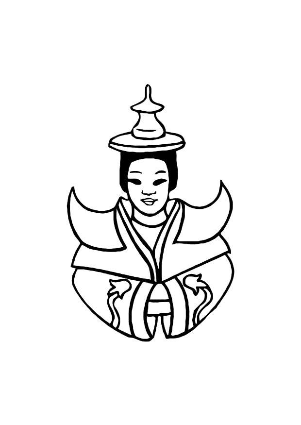 asia Dibujo para colorear asia