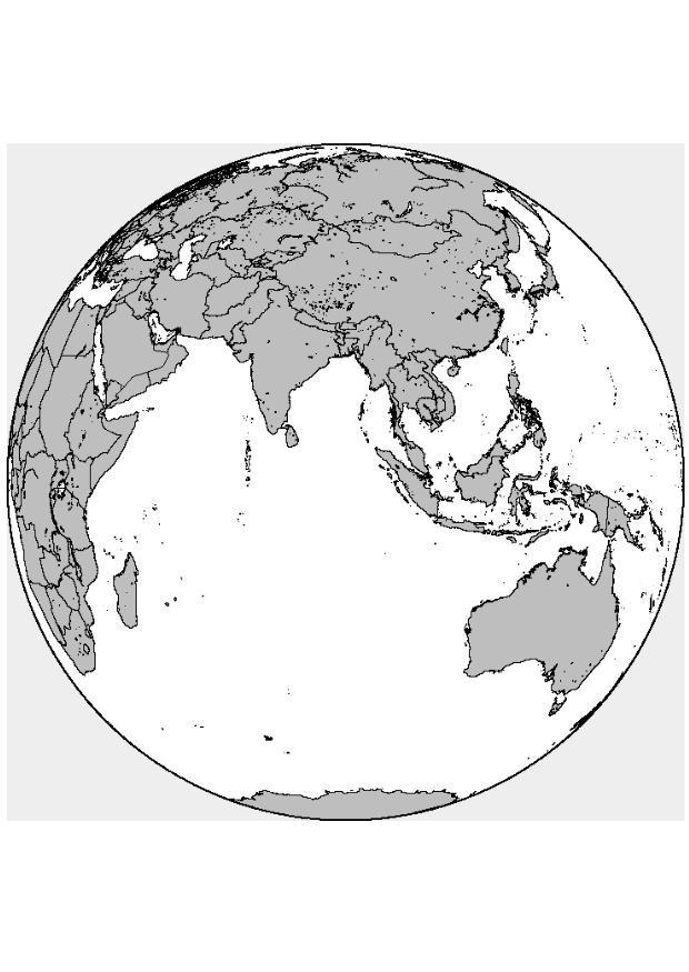 Asia Dibujo para colorear Asia