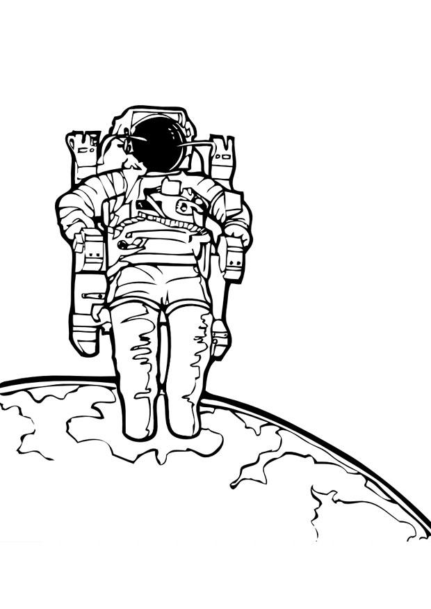 astronauta Dibujo para colorear astronauta