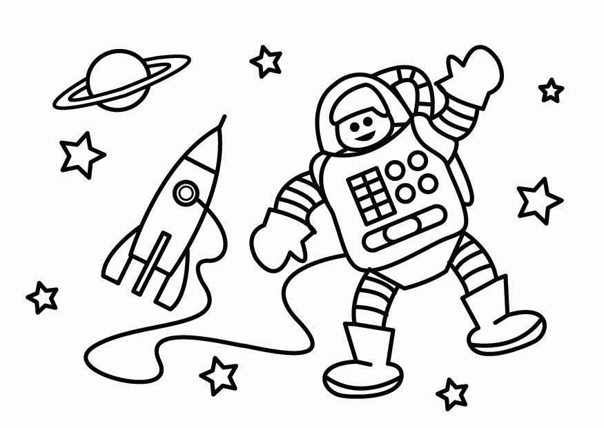 astronauta Dibujo para colorear astronauta