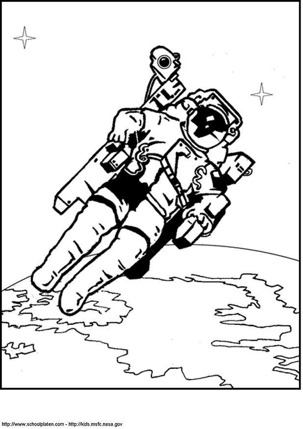 Dibujo para colorear astronauta