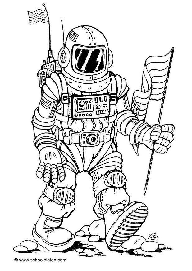 astronauta Dibujo para colorear astronauta