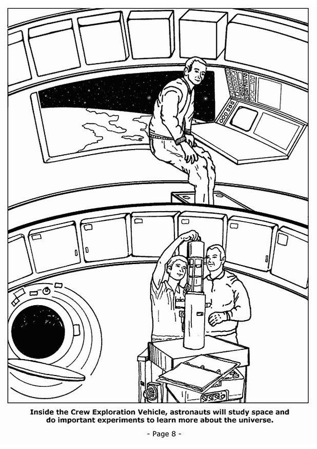 astronautas desarrollando experimentos importantes Dibujo para colorear astronautas desarrollando experimentos importantes