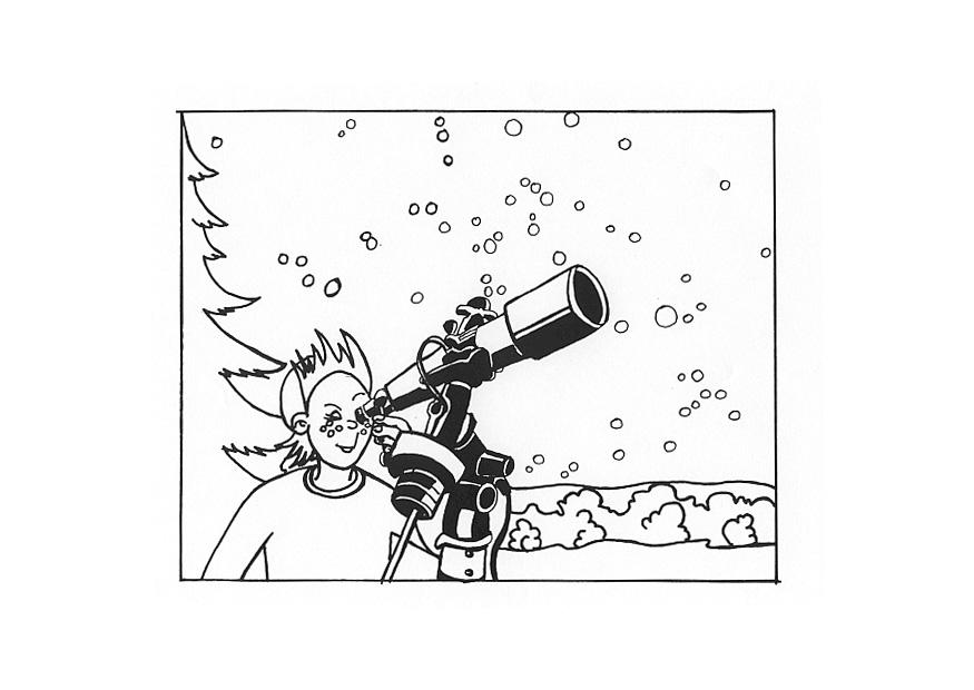 astrA³nomo Dibujo para colorear astrA³nomo