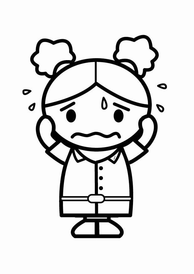 asustada Dibujo para colorear asustada