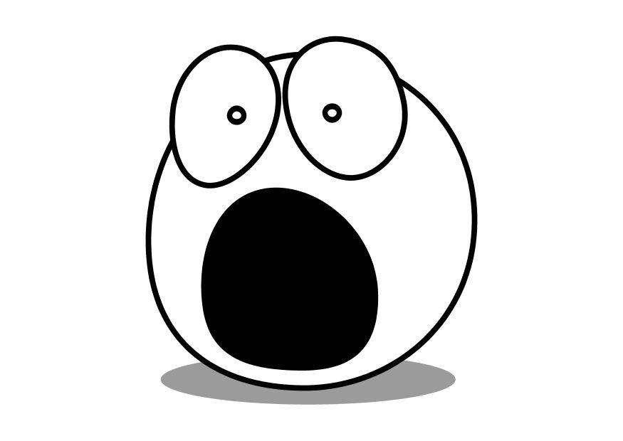 asustado Dibujo para colorear asustado