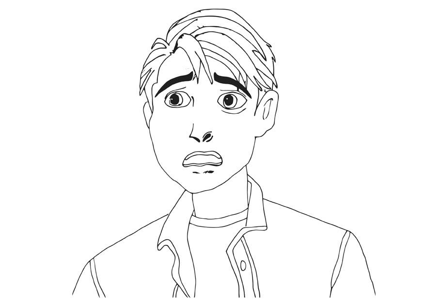 asustado Dibujo para colorear asustado
