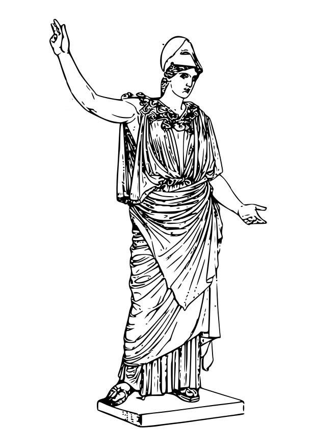 Dibujo para colorear atenea
