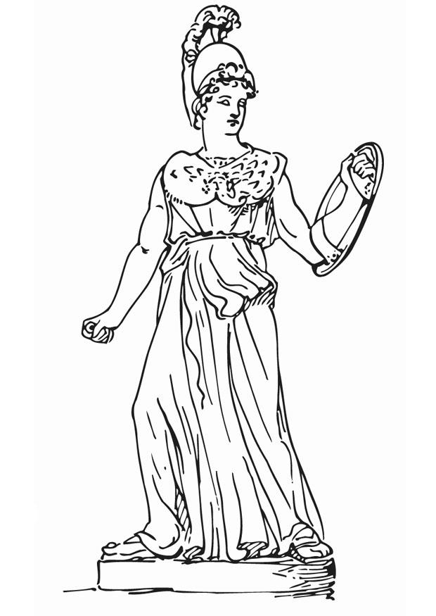 atenea Dibujo para colorear atenea