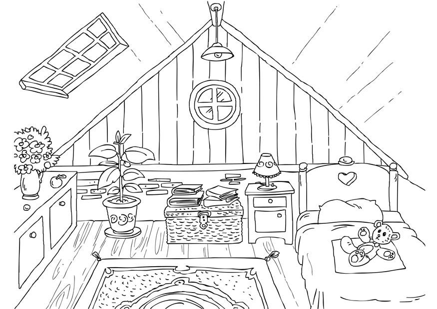 A¡tico Dibujo para colorear A¡tico