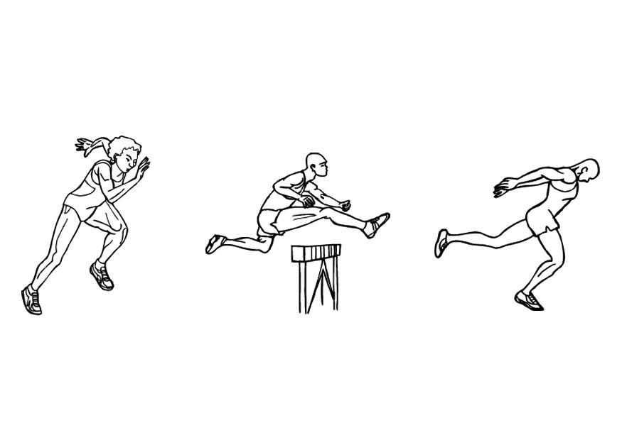 Dibujo para colorear atletismo - correr