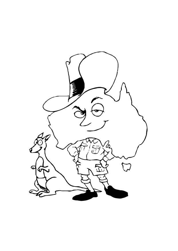 Dibujo para colorear australia