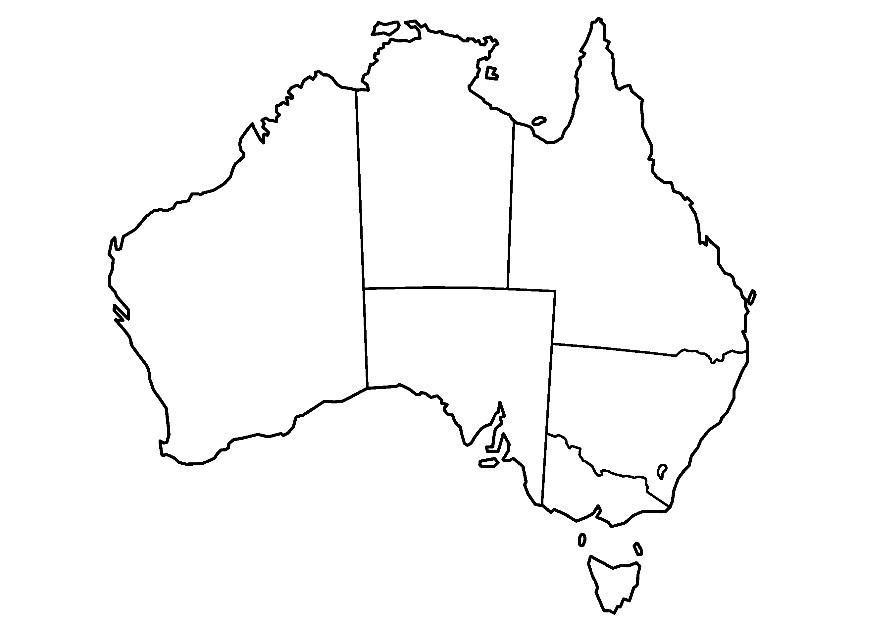 australia Dibujo para colorear australia