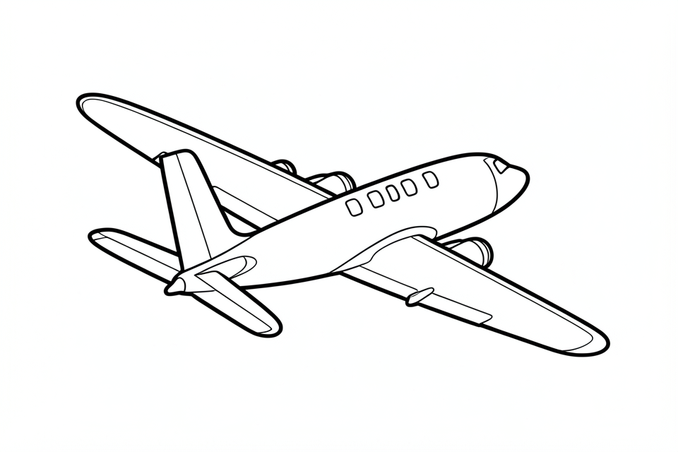 aviA³n Dibujo para colorear aviA³n