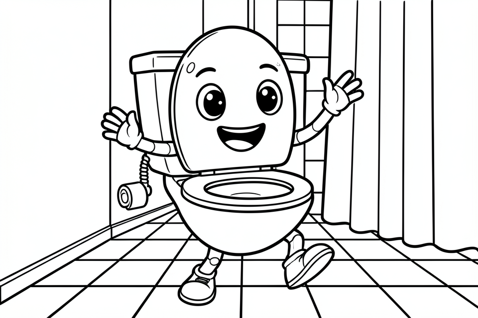 bano Dibujo para colorear bano