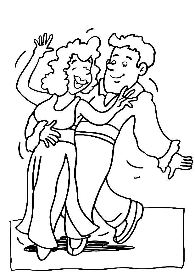 bailar Dibujo para colorear bailar